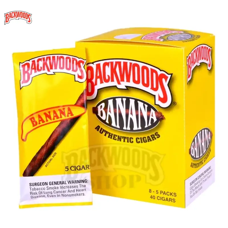BACKWOODS BANANA CIGARS 8 PACKS OF 5