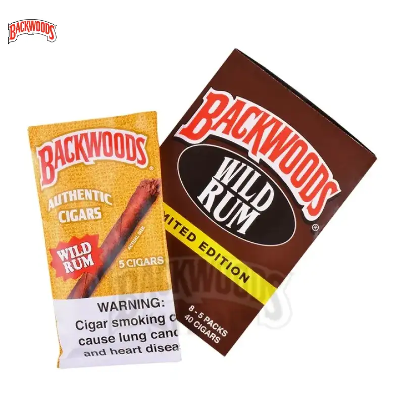 BACKWOODS WILD RUM CIGARS 8 PACKS OF 5