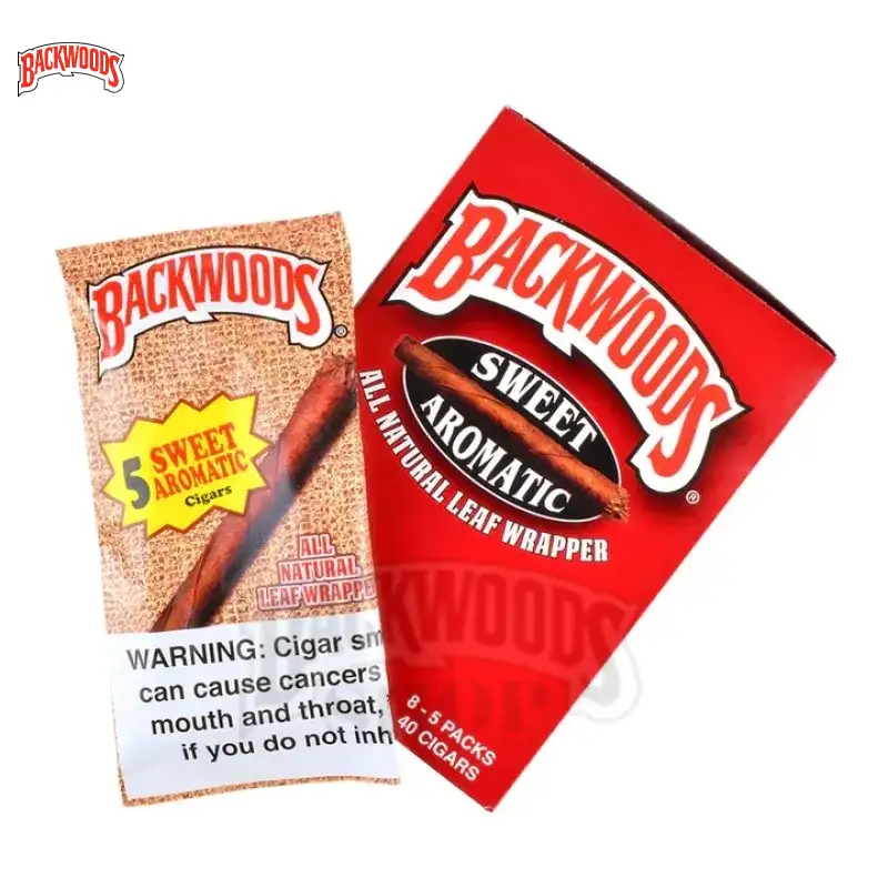 BACKWOODS SWEET AROMATIC NATURAL CIGARS 8 PACKS OF 5